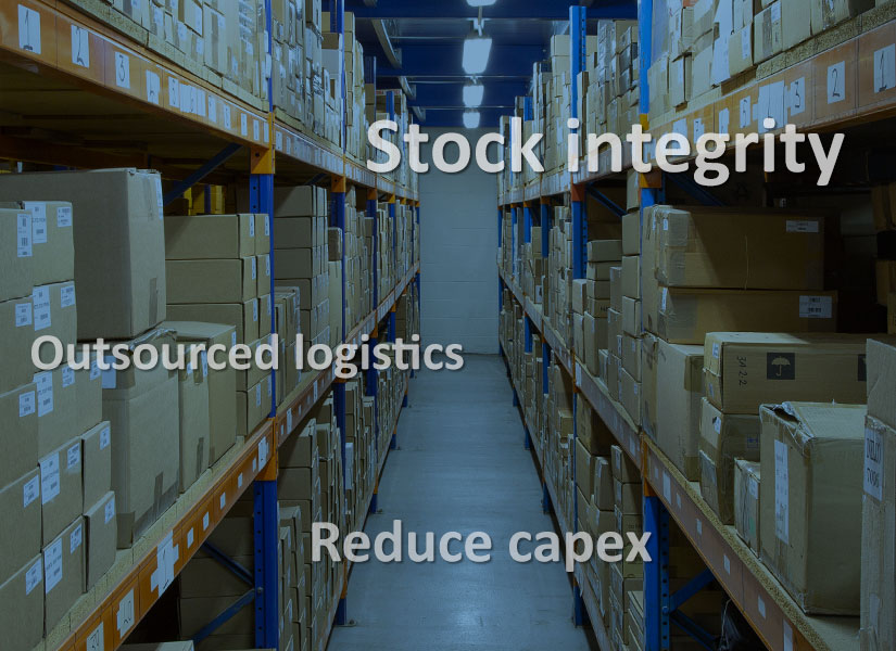 Stock integrity, outsourced logistics, reduce capex